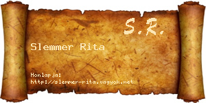 Slemmer Rita névjegykártya